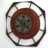 ~ Sold
"Gleeful Gears"
- A wall sculpture appropriate for inside or outside
26" diameter 5" depth