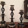 ~ Sold
Steampunk Candleholders
18" tall 15" tall and 12" tall
Made with love for my daughter's wedding! 
